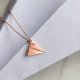 PAPER PLANE- naszyjnik różowe złoto 18K