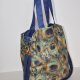 Torba hobo XXL - print pawie pióra