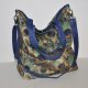 Torba hobo XXL - print pawie pióra