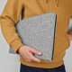 MACBOOK ETUI z jasno szarego filcu czarny zamek