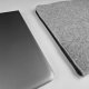 MACBOOK ETUI z jasno szarego filcu czarny zamek
