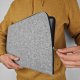MACBOOK ETUI z jasno szarego filcu czarny zamek