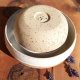DESIGNERSKI ZESTAW NACZYŃ CERAMICZNYCH & PREZENTOWY WOREK LNIANY zestaw śniadaniowy MISKA i KUBEK CZARKA ozdobne naczynia HAND-MADE GAIA