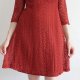 sukienka vintage ażurowa rdzawa retro koronka