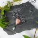 Midnight summer dream - fantazyjny naszyjnik z motywem roślinnym i nutką boho