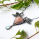 Midnight summer dream - fantazyjny naszyjnik z motywem roślinnym i nutką boho