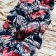 Pela' SCRUNCHIE "Aloha" granatowo - różowa