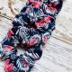 Pela' SCRUNCHIE "Aloha" granatowo - różowa