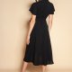 Kopertowa sukienka - SUK198 czarna
