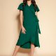 Zielona kopertowa sukienka - SUK198