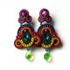 Kolczyki soutache - wielobarwne
