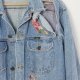 Kurtka jeansowa z siateczką i kwiatowym wzorem