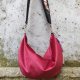 torba / nerka banan welur, velvet ciemna czerwień, bordo