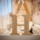 Drewniana litera z grawerem, 20cm, litery z drewna, personalizowana, imię, lite drewno, prezent na narodziny, chrzest