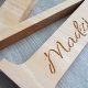 Drewniana litera z grawerem, 20cm, litery z drewna, personalizowana, imię, lite drewno, prezent na narodziny, chrzest