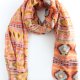 aztecki print szal vintage duży miękki wzory