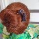 Metalowa spinka do włosów z koralikami i zawieszkami