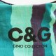 torebka vintage torba na ramię płócienna C&G Gino Collection bawełna