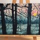 Wschód słońca - ręcznie malowany obraz akrylowy