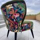 Fotel klubowy koktajlowy uszak PRL lat 50 60 loft jungle
