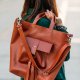 Ruda torebka shopper skórzana - Wanda