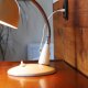 Industrialna lampa biurkowa z lat 70-tych, stara kreślarska lampka na biurko,