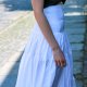Spódnica maxi boho biała z gumkami w pasie XS/S