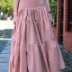 Spódnica maxi boho kolor karmel z gumkami w pasie M/L