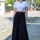 Spódnica maxi boho czarna z gumkami w pasie M/L