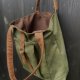 Torba tote XXL - zieleń, koniak