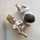 Bisque Porcelain Piano Baby Little Boy & Girl Figurine ❀ڿڰۣ❀ Para