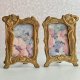 French Vintage Pictures Frame - dwie ramki ❀ڿڰۣ❀ Dama i motywy florystyczne ❀ڿڰۣ❀ Bardzo poszukiwany motyw.