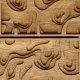 Drewniany panel ścienny 3D, drewno dębowe, 50cm x 35cm