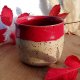 WALENTYNKOWY CZERWONY KUBEK CERAMICZNY czarka kamionkowa MIŁOSNY PRAKTYCZNY PREZENT DLA KOBIETY minimalistyczny design GAIA