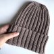 Wywijana czapka merino HELLI 100% Baby Merino 17 Beż