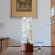 Lampa biurkowa w stylu vintage, stara lampka, formowane szkło, lampki nocne, lampa duńska z lat 60