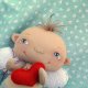 AMOREK, CHERUBINEK, ANIOŁEK lalka - dekoracja tekstylna, OOAK