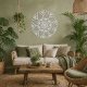 Biała dekoracyjna rozeta boho – ręcznie wykonana dekoracja ścienna