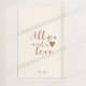 Plakat - ALL YOU NEED IS LOVE 21x30cm
