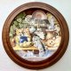 Beautiful Porcelain Plaque Cats ❤❤ W drewnianej ramie