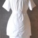 COS Koszulowa sukienka bawełna biel S M