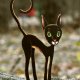 Czarny kot  (mały) - magnes na lodówkę