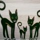 Czarny kot  (mały) - magnes na lodówkę
