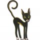 Czarny kot  (duży) - magnes na lodówkę