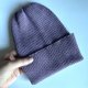 Beanie czapka z wełny merino VARELLA 100% Baby Merino 40 Ametyst - od ręki