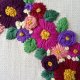 Ręcznie haftowany obraz 'Wrześniowy kwiatowy wianek'