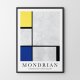 Plakat Mondrian Yellow Blue - plakat 40x50 cm