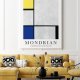 Plakat Mondrian Yellow Blue - plakat 40x50 cm