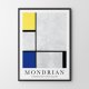 Plakat Mondrian Yellow Blue - plakat 30x40 cm