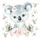 Koala Wśród Kwiatów - Naklejki Na Ścianę Dla Dzieci